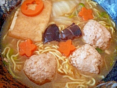 ちゃんこ鍋の後はプラスαで、醤油ラーメンに変身！